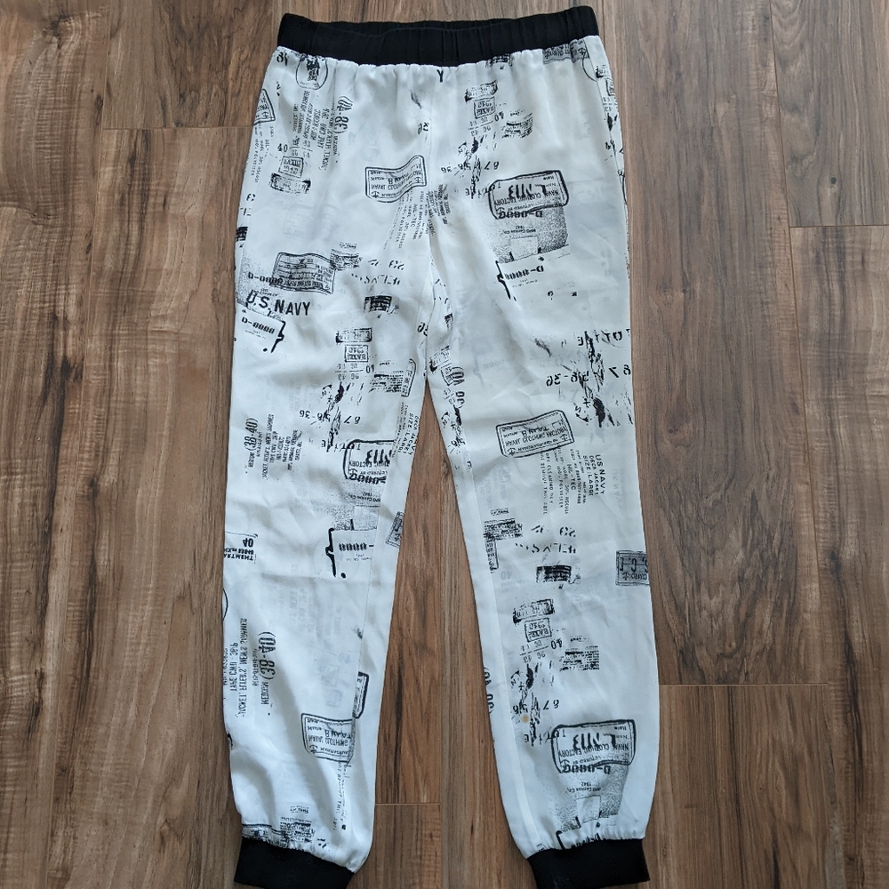 Tibi Silky Pant with Stamp Print